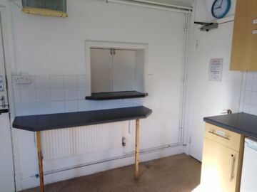 Kitchen off of the main hall